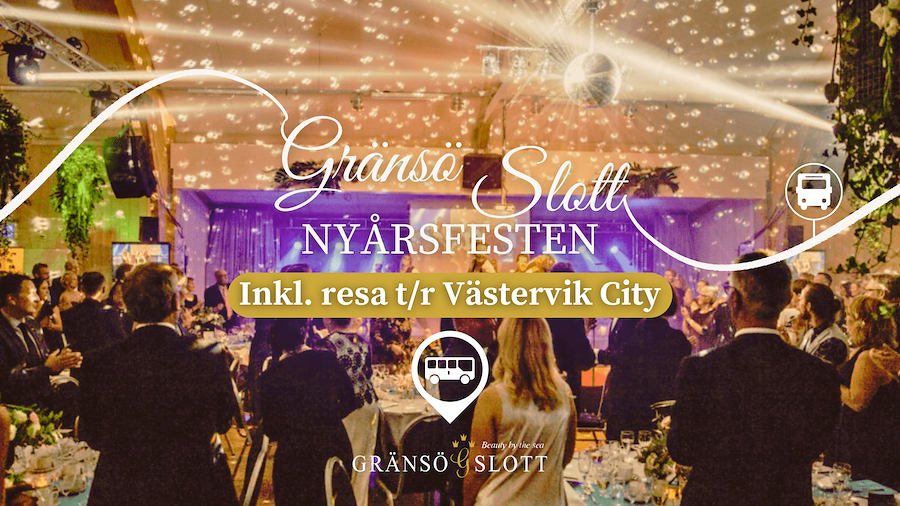 Nyårsfest inkl. resa t/r Västervik City