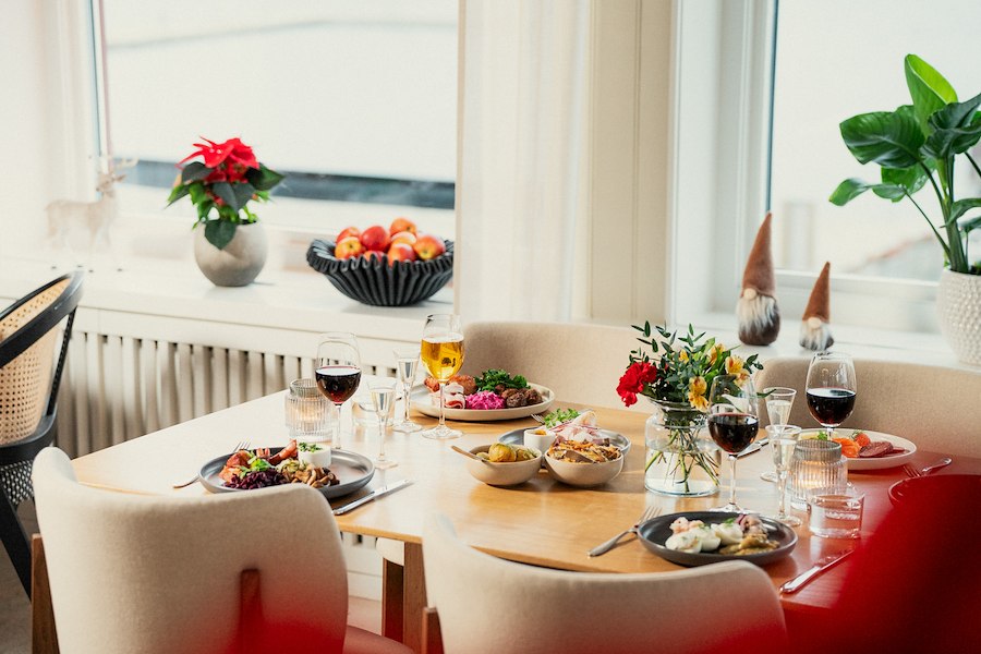 Julbord med guldkant