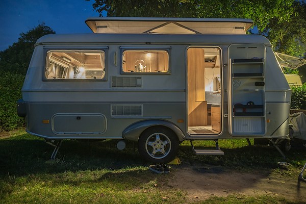 Caravan or motorhome parking with electricity image