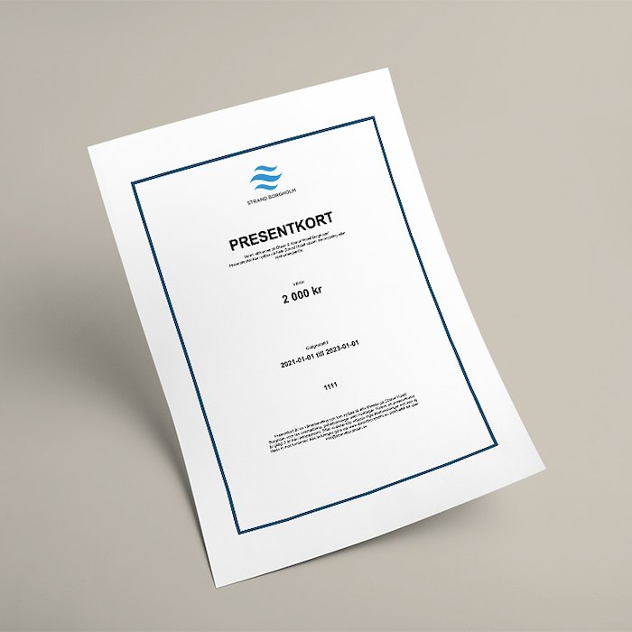 voucher-Presentkort - Valfritt belopp