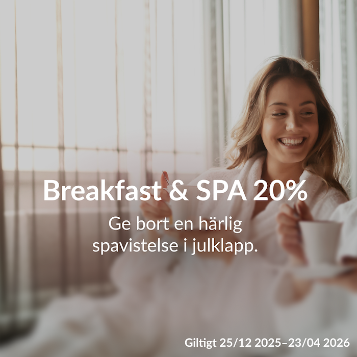 voucher-Julgåva - Breakfast & Spa 20% rabatt