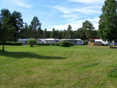 Camping pitch with electricity