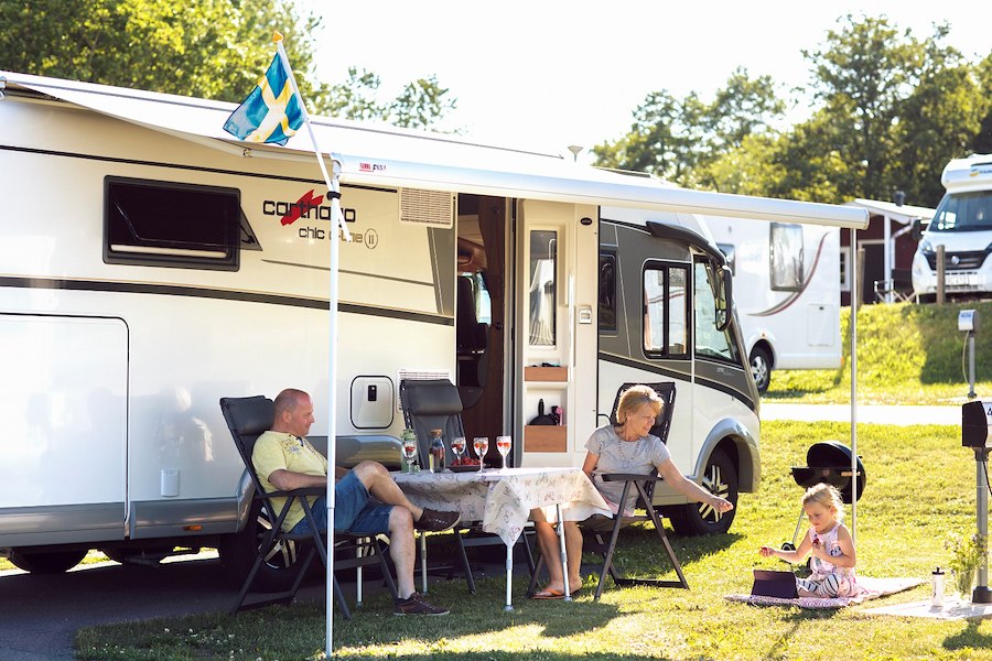 Camping pitch caravan/motorhome with electricity
