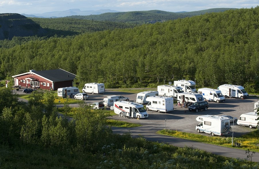 Camping pitches for motorhomes and caravans