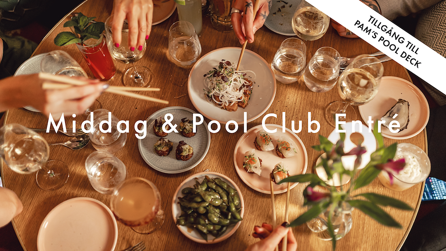 ENTRÉ POOL CLUB & SPA INK MIDDAG – från 895kr