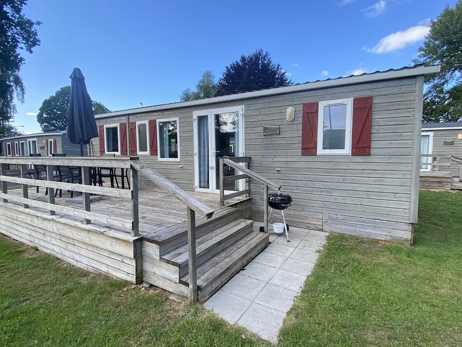 Static caravan "Gösen" (6 beds, WC/shower)