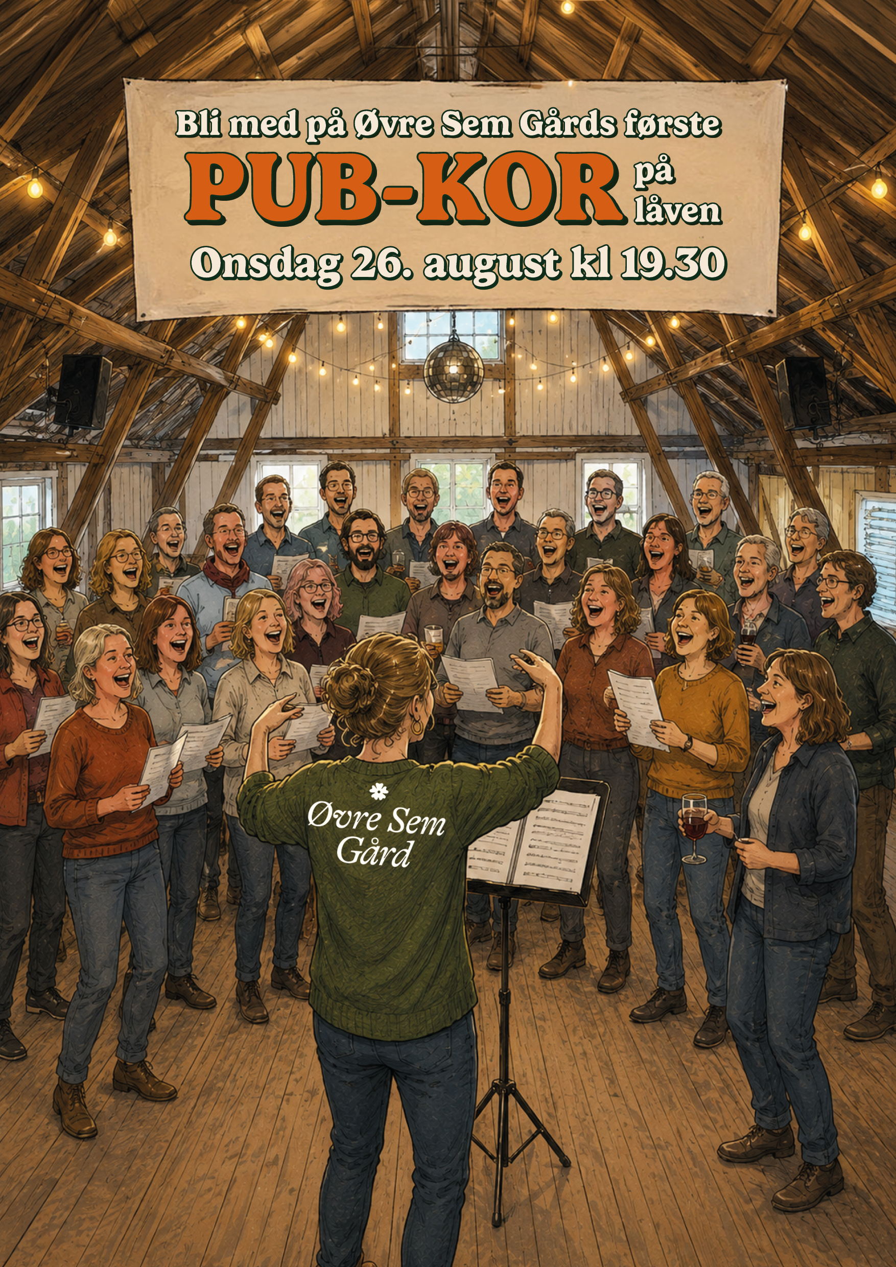 Pub-kor på låven