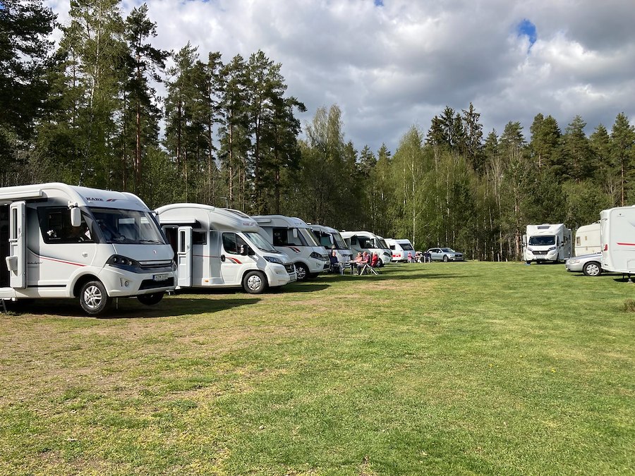 Camping pitch motorhome with electricty