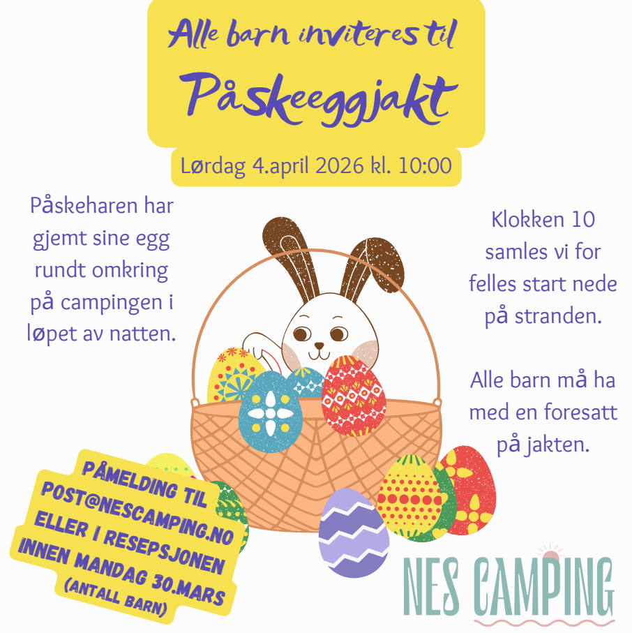 Klart for den store påskeeggjakten på Nes Camping-image