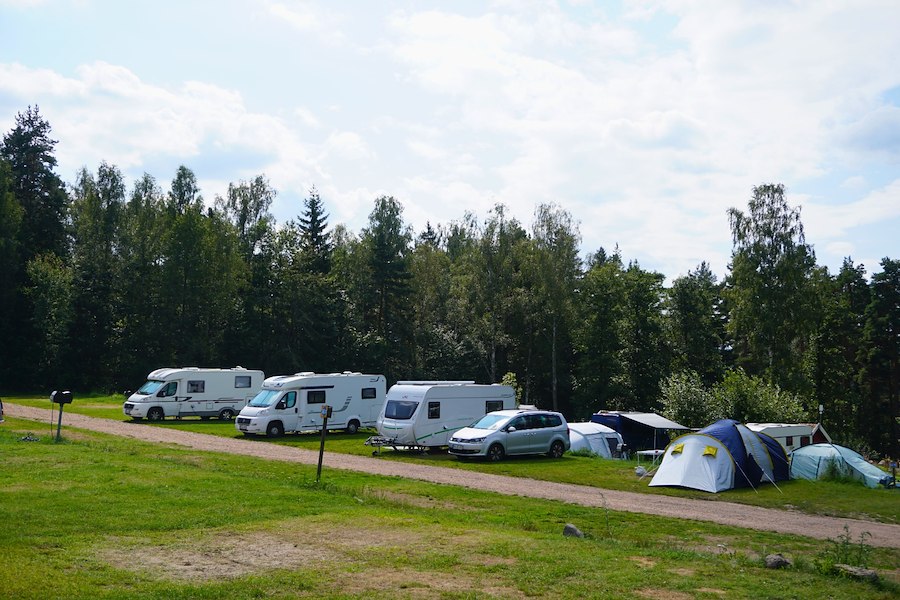 Camping pitch with electricity and water connection, max. 8 m