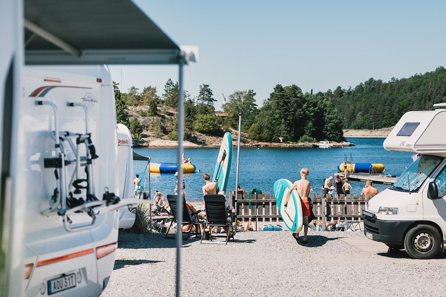 Camping pitch at Rödspättan for caravan/motorhome (max 8 M)