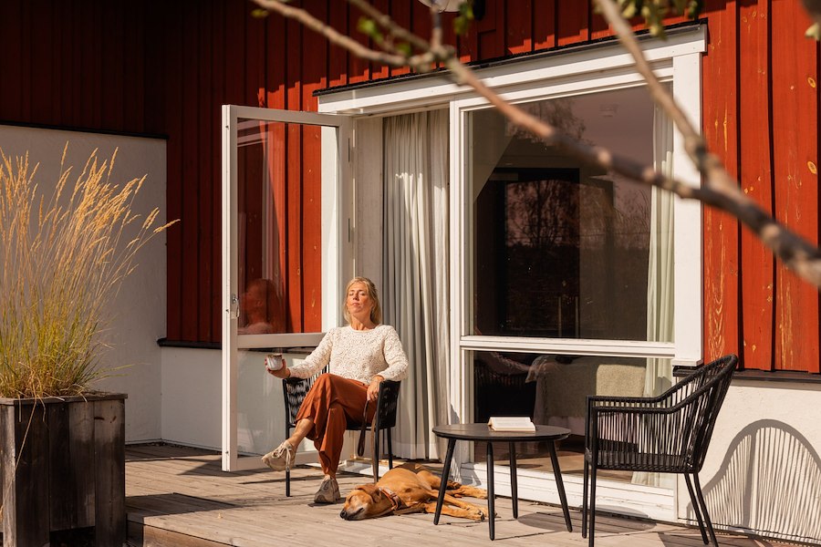 Dubbelrum med terrass