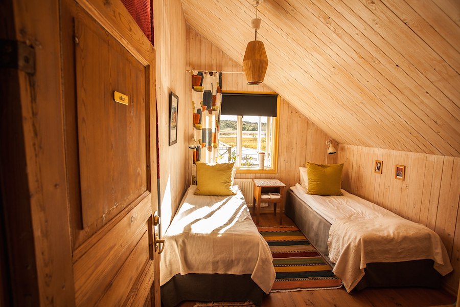 Dubbelrum Twin Hallins hus (delat badrum) 