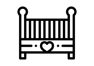 Barnsäng (lakan, kudde, täcke ingår inte)