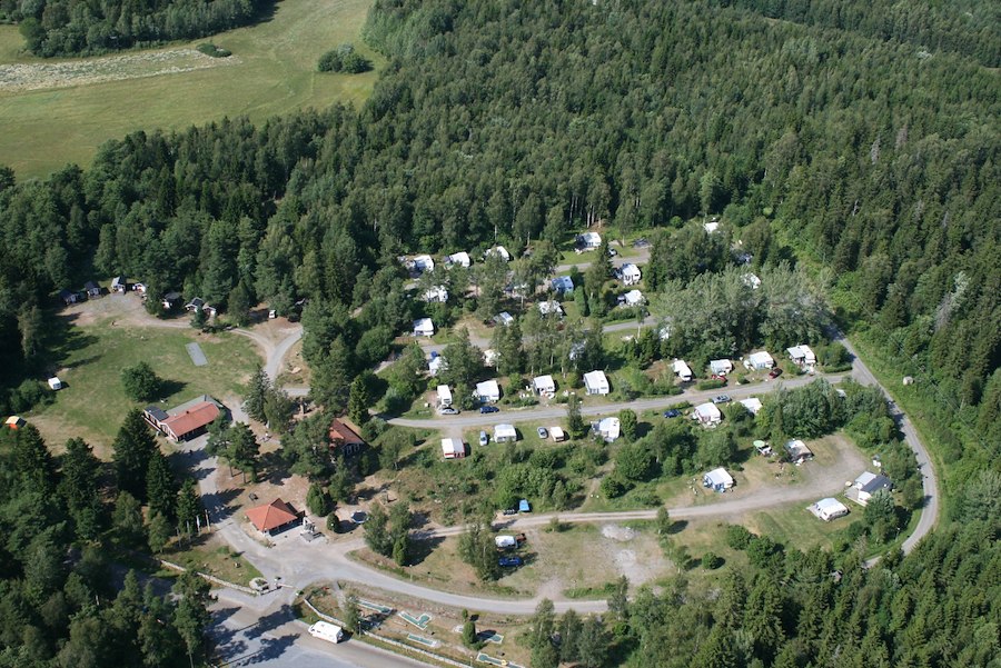 Camping pitch mobile home