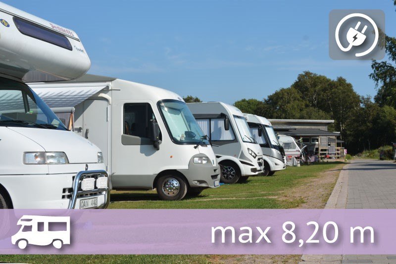 Camping pitch for motorhome with electricity