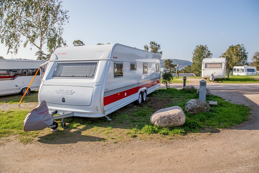 Camping pitch caravan with electricity standard