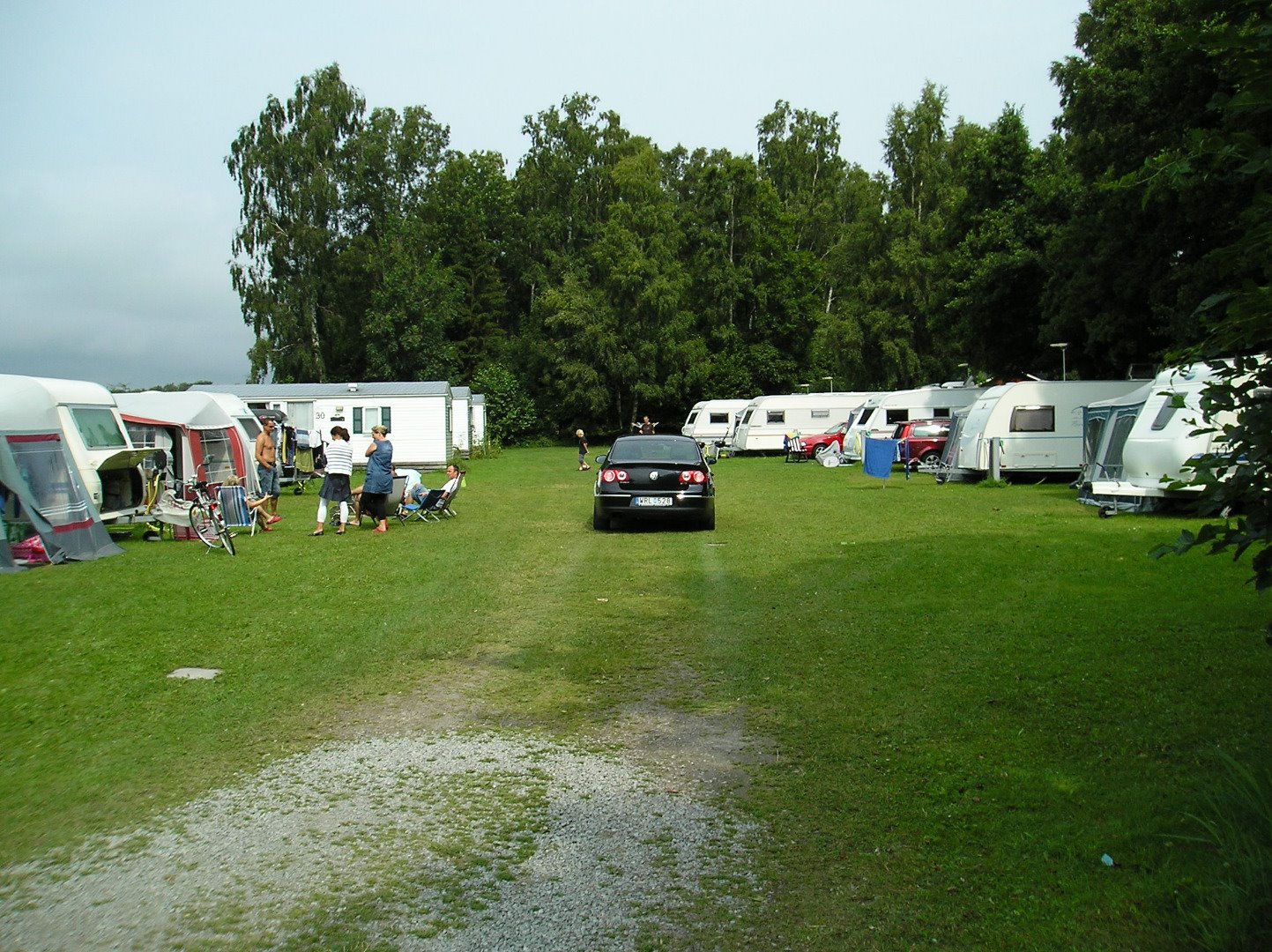 Camping Stellplatz Wohnwagen/Wohnmobil mit Strom (Area Blau, Medium)