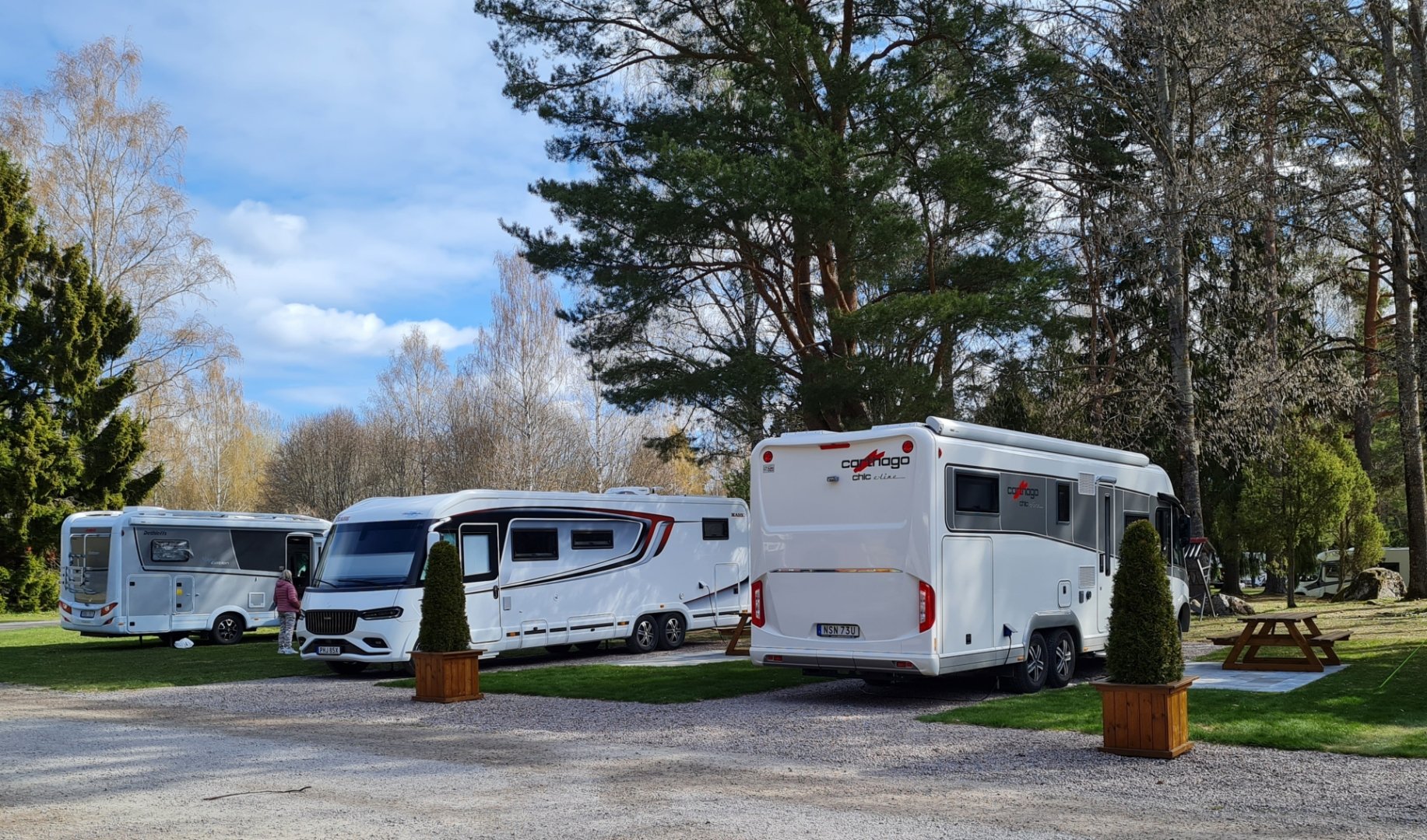 Camping Stellplatz für Wohnwagen inkl. Strom – MAX 9 Meter