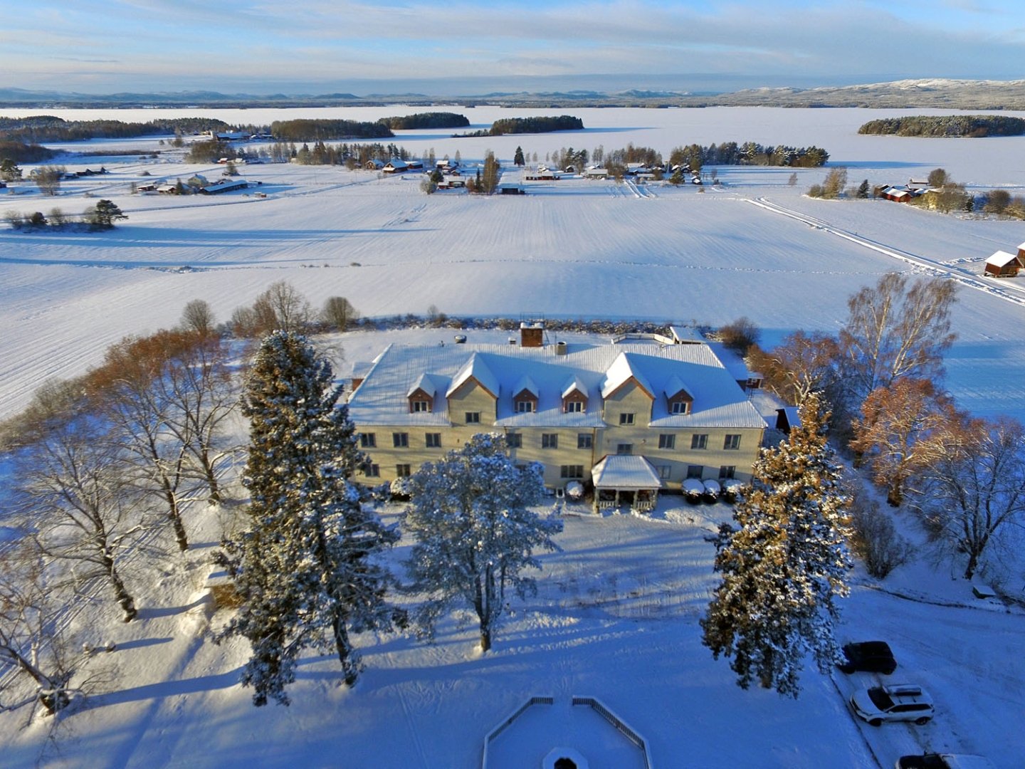 Kungshaga hotell i snö
