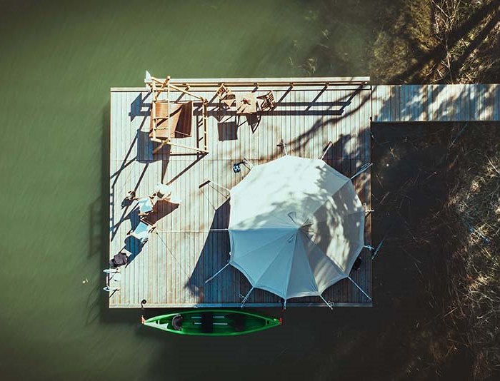 Glamping - Canvas Tent on Raft