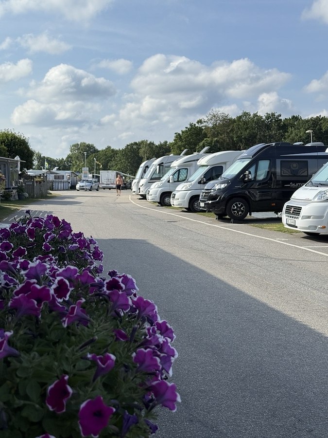 Motorhome pitch including electricity - max 7.5 meters (Asphalt)