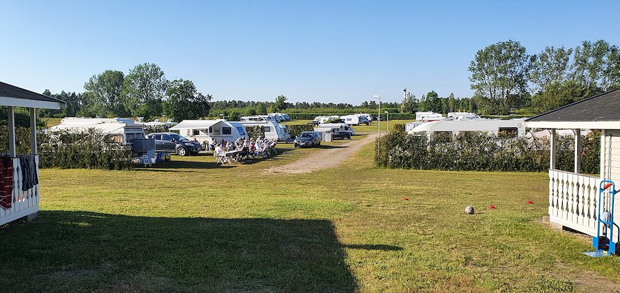 Camping pitch with electricity for caravan, motorhome or tent