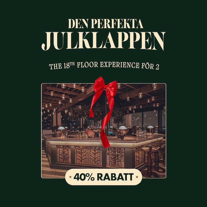 voucher-Julklapp - Spara 40% - The 18th Floor Experience