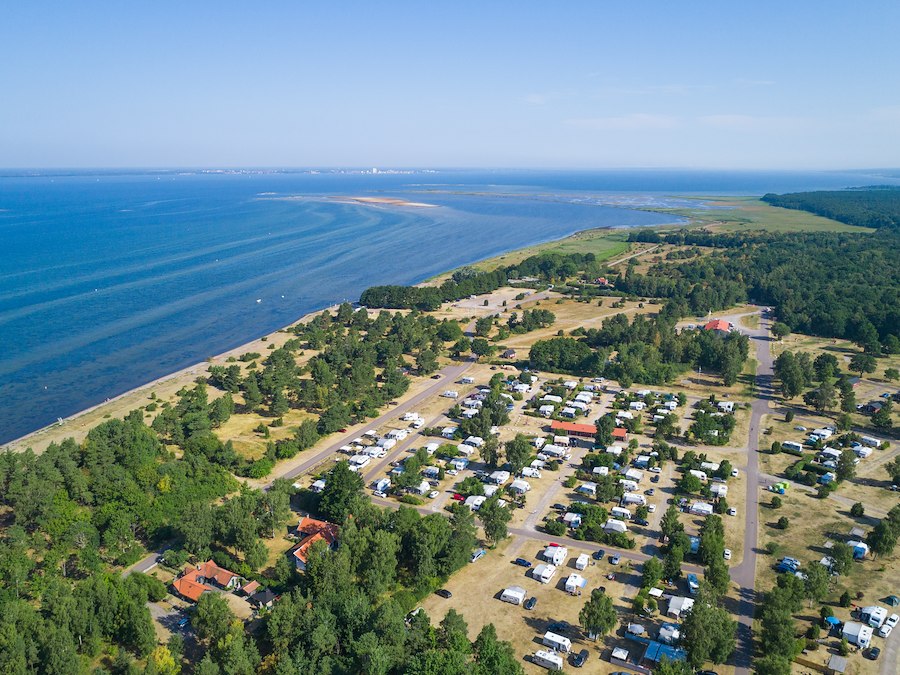 Camping pitch for caravan, motorhome or tent