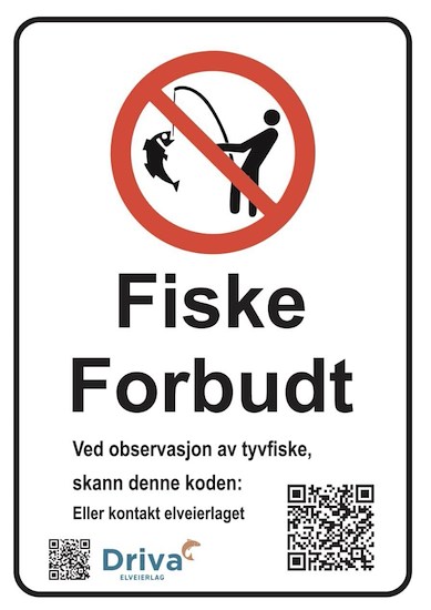 Fiske forbudt i Driva-image