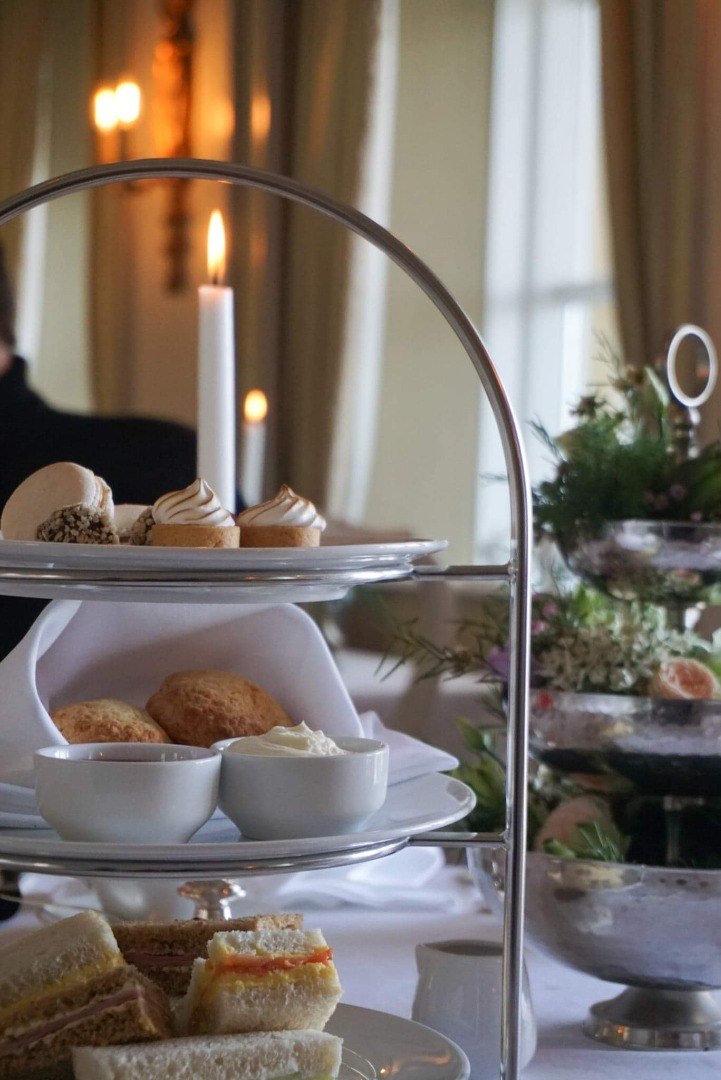 Image of Afternoon tea at Hotell Refsnes Gods