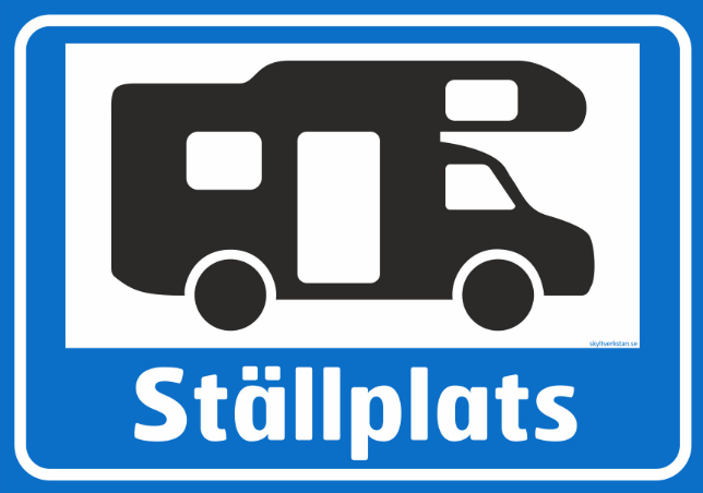 Ställplats without electricity (motorhomes only).