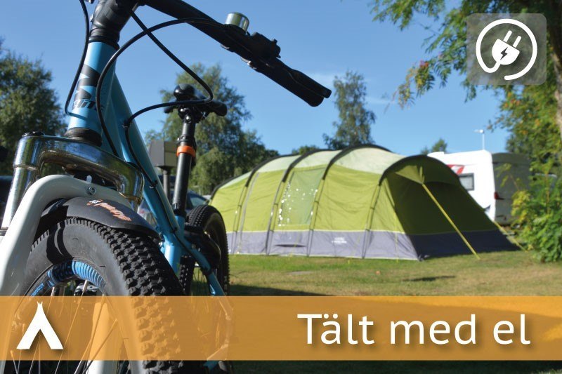 Tent pitch with electricity