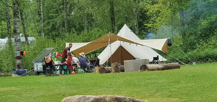 Tent pitches T01-T08 