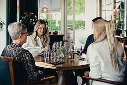Dinner in restaurant Orangeriet