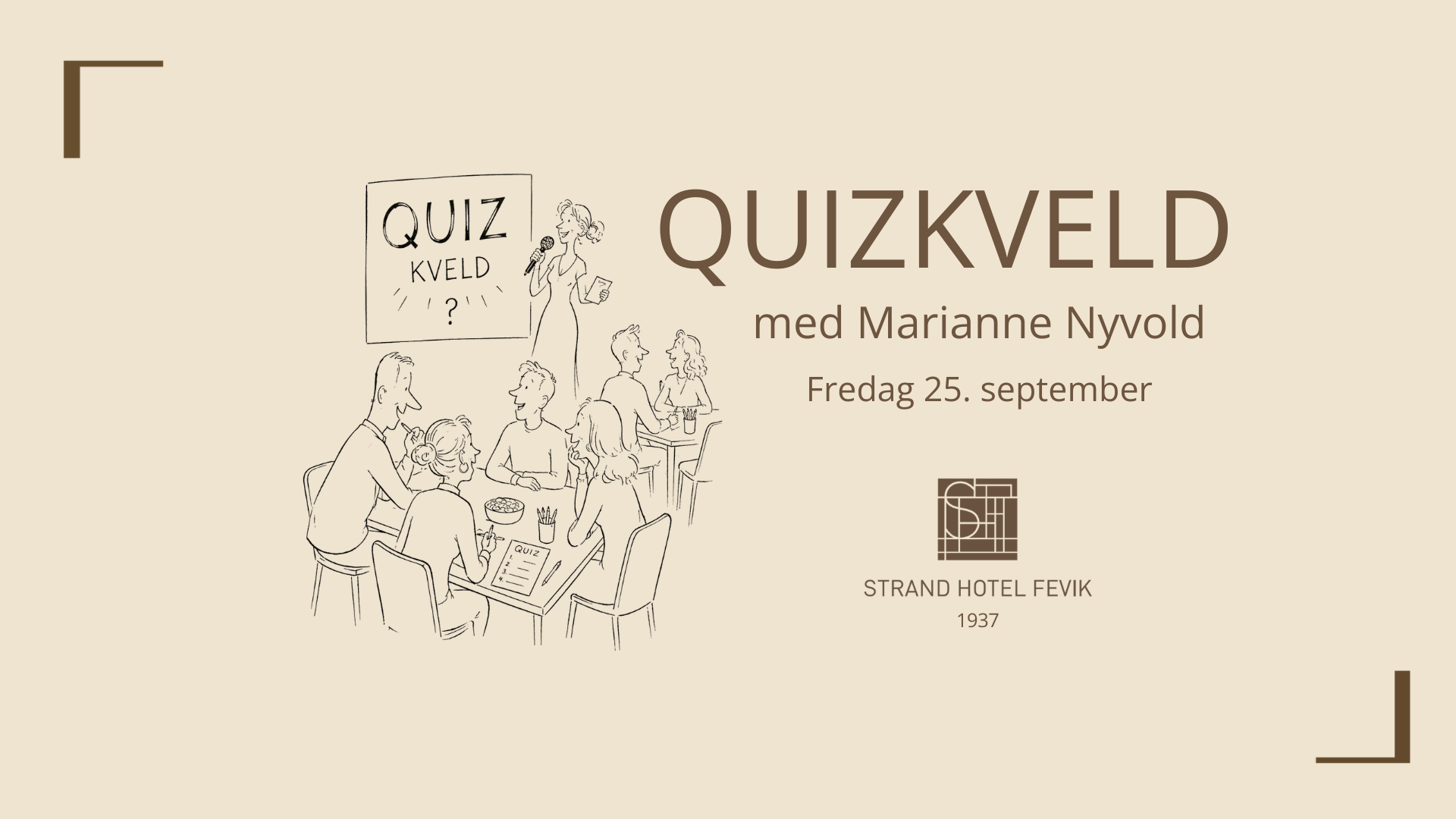 Quizkveld på Strand Hotel Fevik