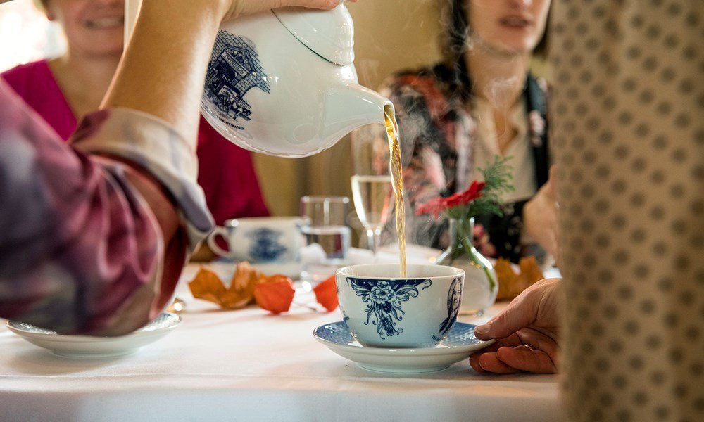 Image of Afternoon tea at Hotell Refsnes Gods