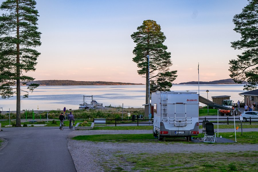 Camping pitch with electricity and TV
