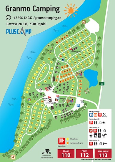 Oversiktskart Granmo Camping-image