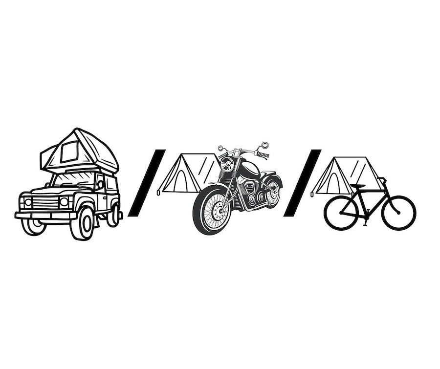 Car / MC / Bicycle and Tent