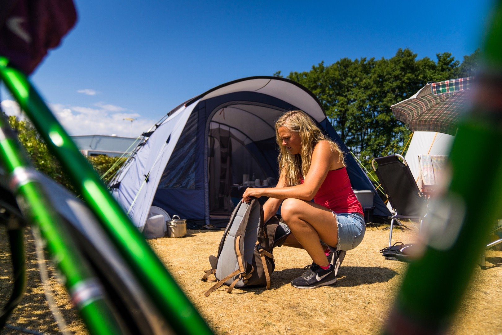 Campingtomt med el för tält