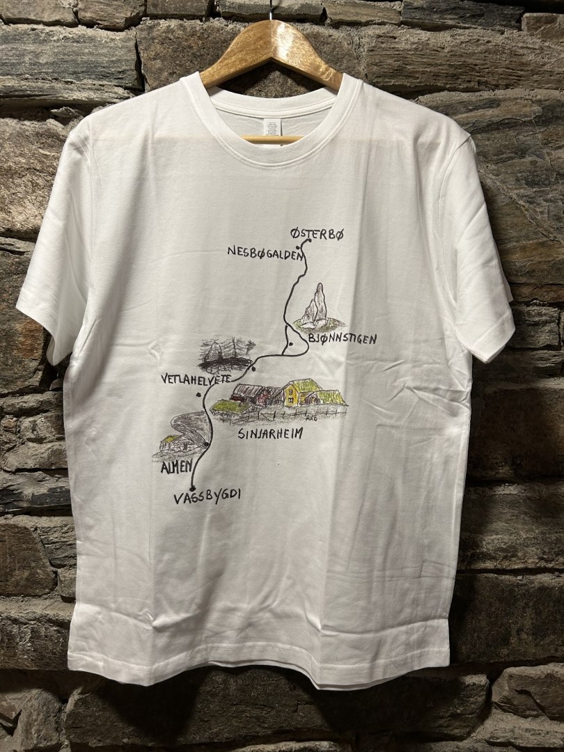 T-shirt "The hike from Østerbø to Vassbygdi" color