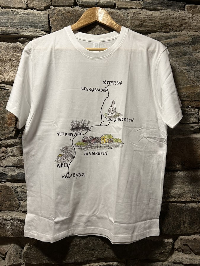 T-shirt "The hike from Østerbø to Vassbygdi" color