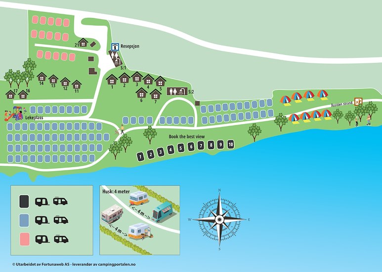 Plasskart Drammen Camping-image
