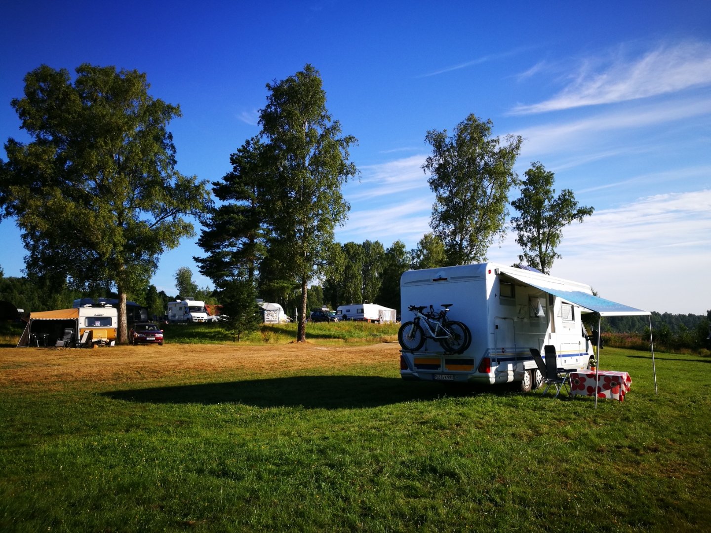 Emplacement de camping pour caravane/camping-car/tente sans électricité