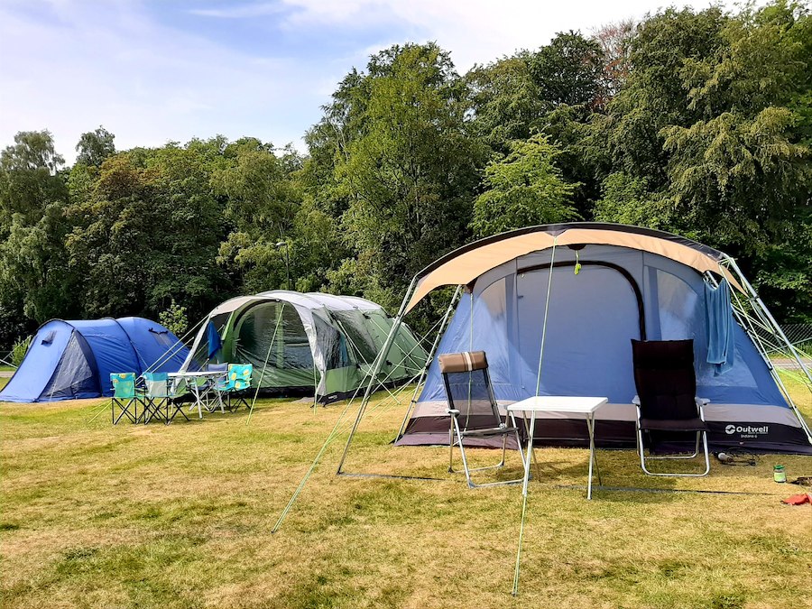 Tent pitch with electricity