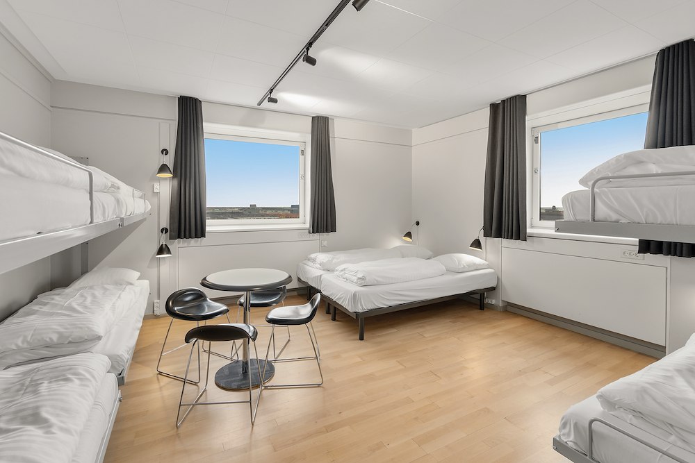 Dormitory bed with view