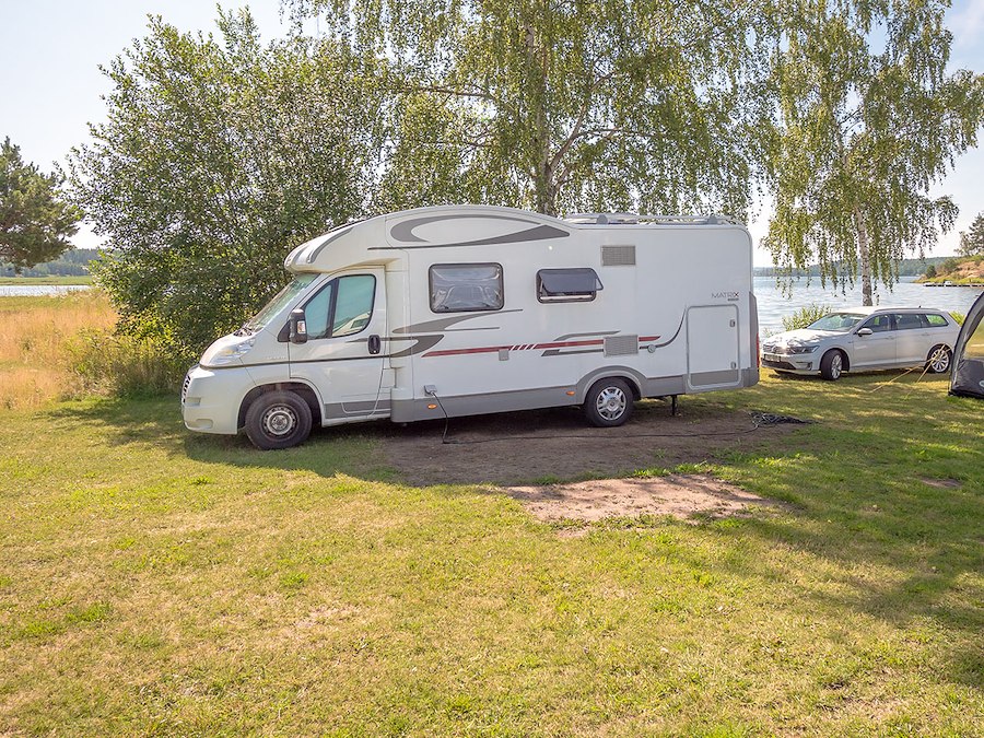 Pitch for motorhome with electricity