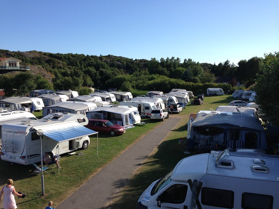 Camping pitch caravan