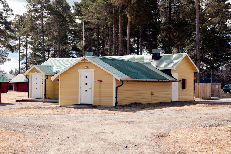 Användning av servicebyggnaden